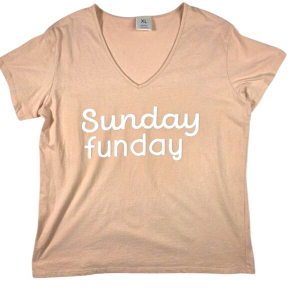 Peach 'Sunday Funday' T-Shirt - Picture 1 of 8